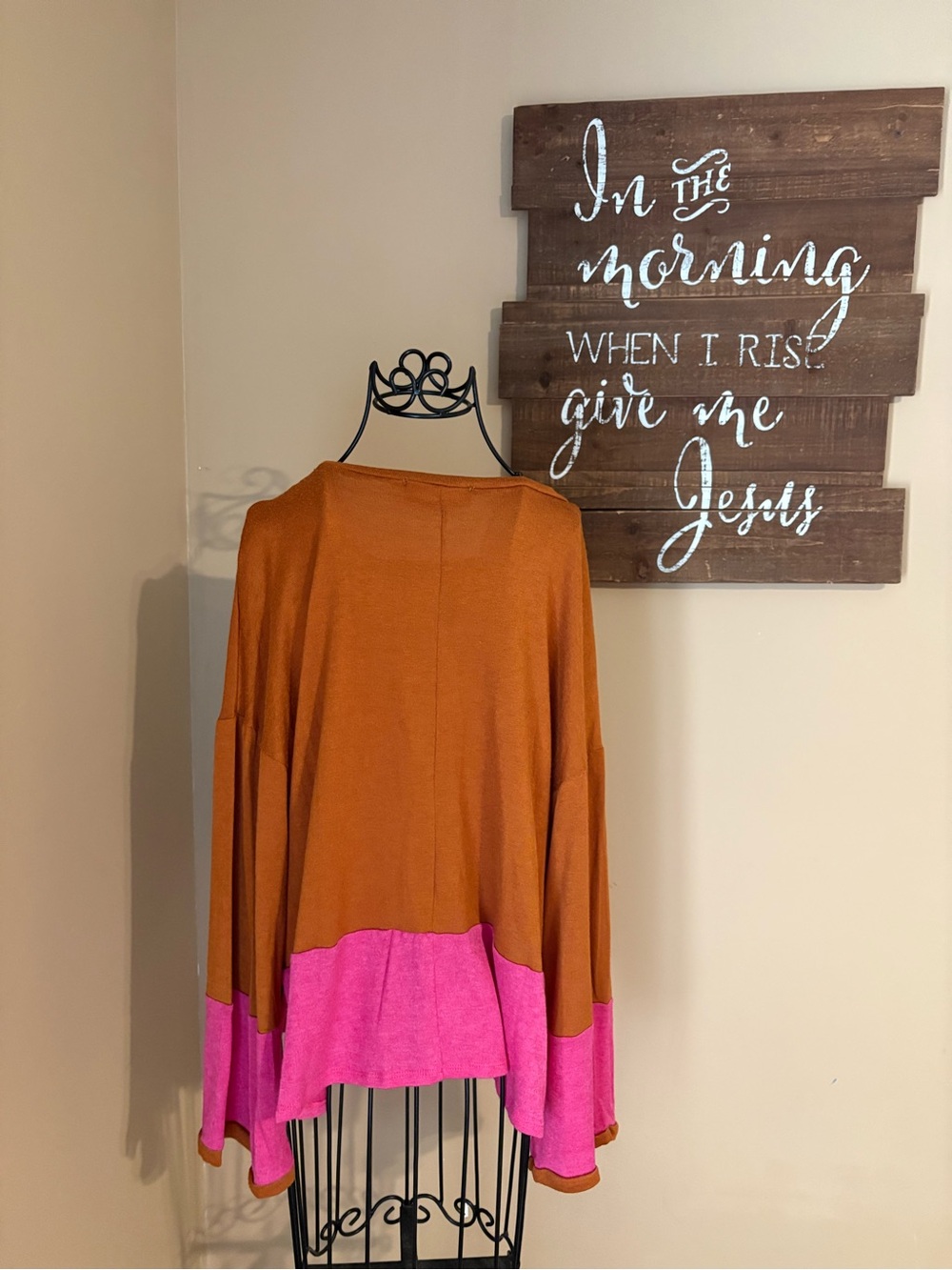 Haptics by Holly Harper Rust Colorblock Tunic - Picture 3 of 4